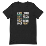 Our Faith is stronger than your bombs (Palestine)