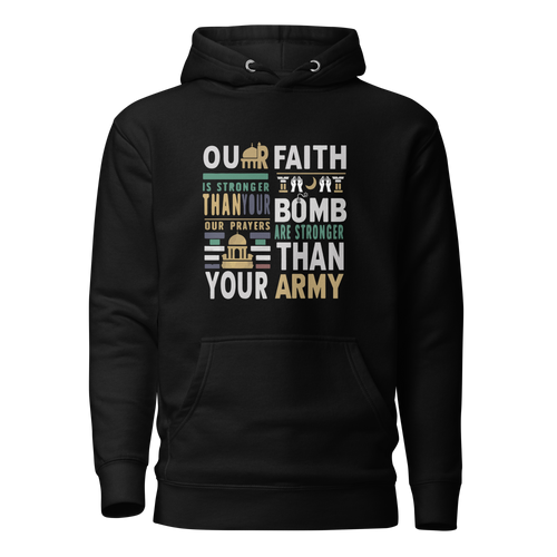 Our Faith is stronger than your bombs (Palestine)